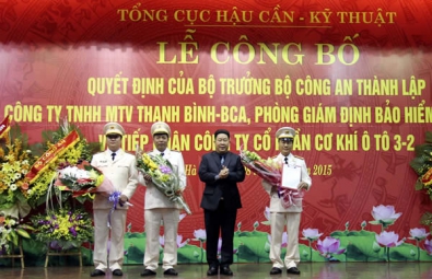 Công bố QĐ của Bộ trưởng Bộ Công an về thành lập các đơn vị mới.